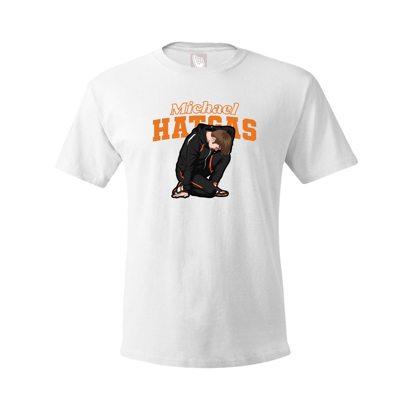 Youth Tee — Name Arch in White