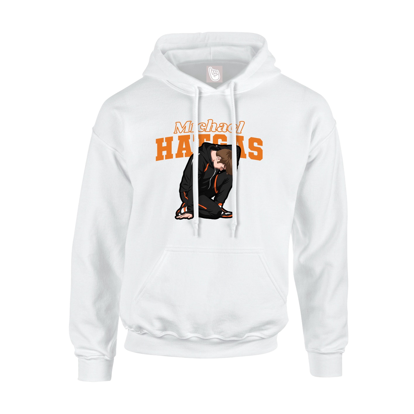 Hoodie — Name Arch in White