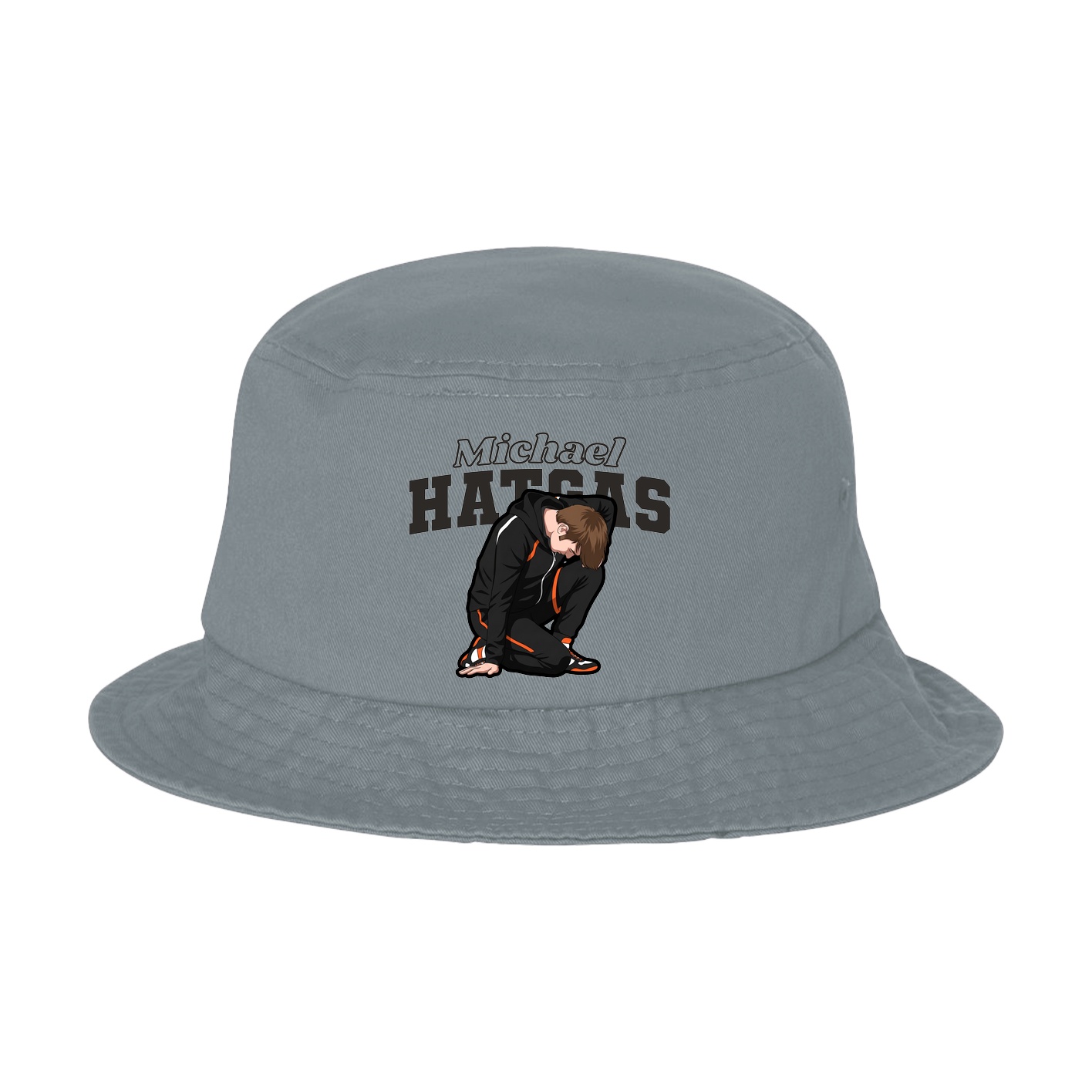 Bucket Cap — Name Arch in Grey