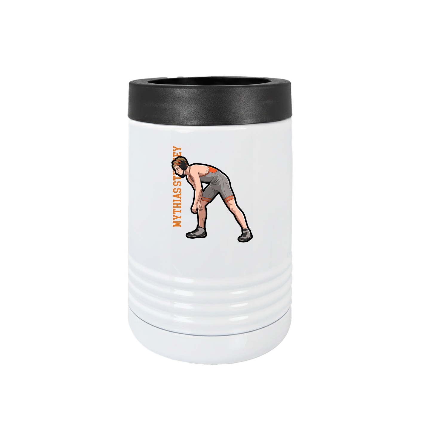 Beverage Holder — Name Vertical in White
