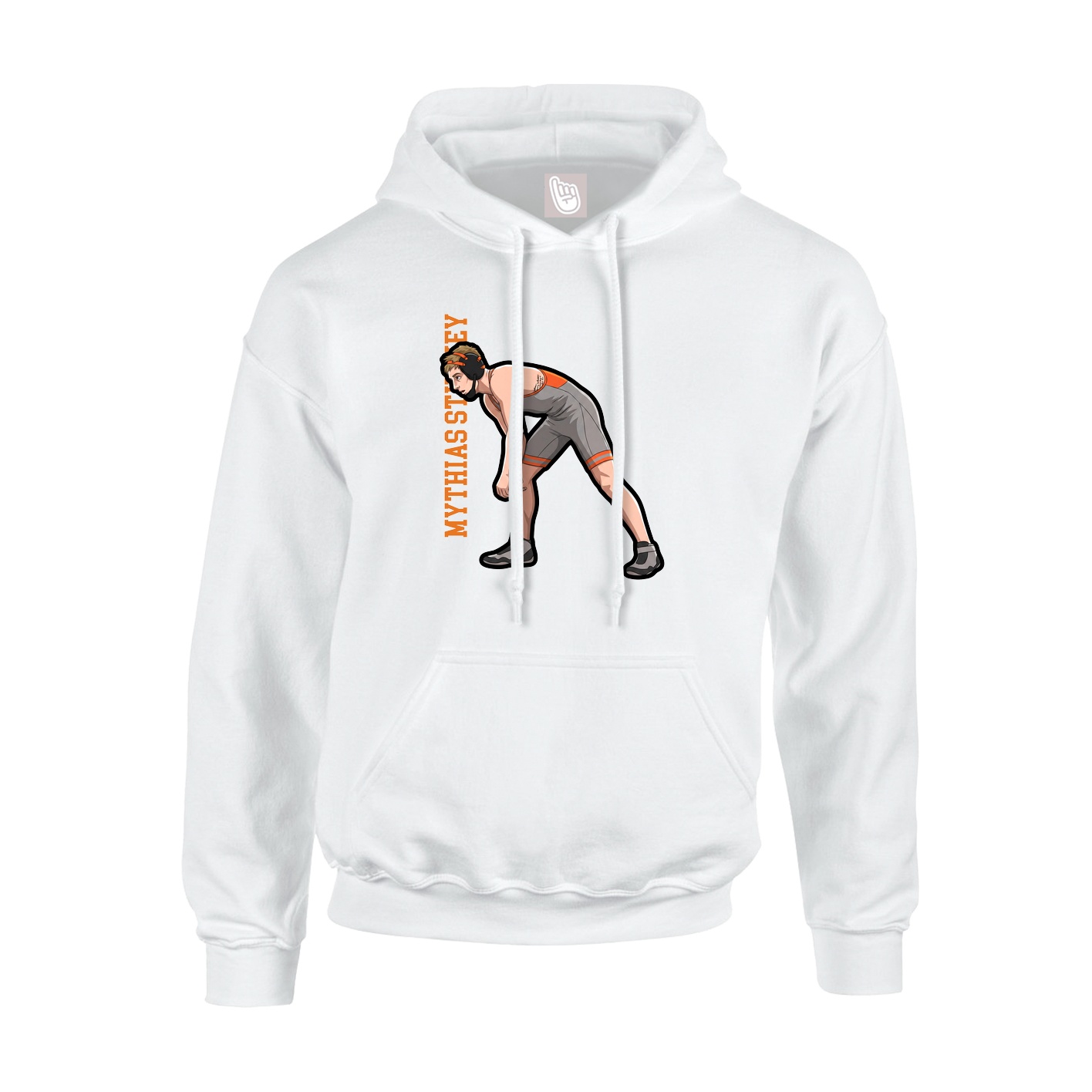 Hoodie — Name Vertical in White