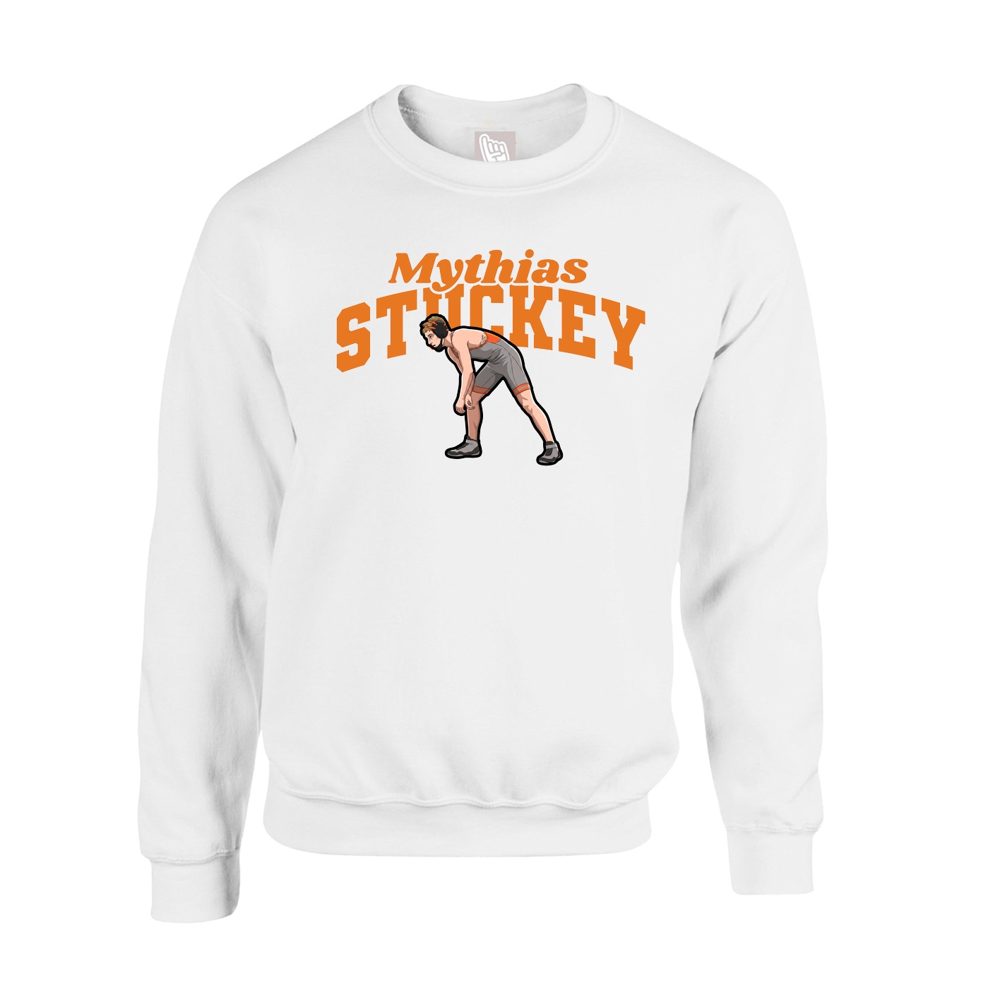 Fleece Crew — Signature Arch in White