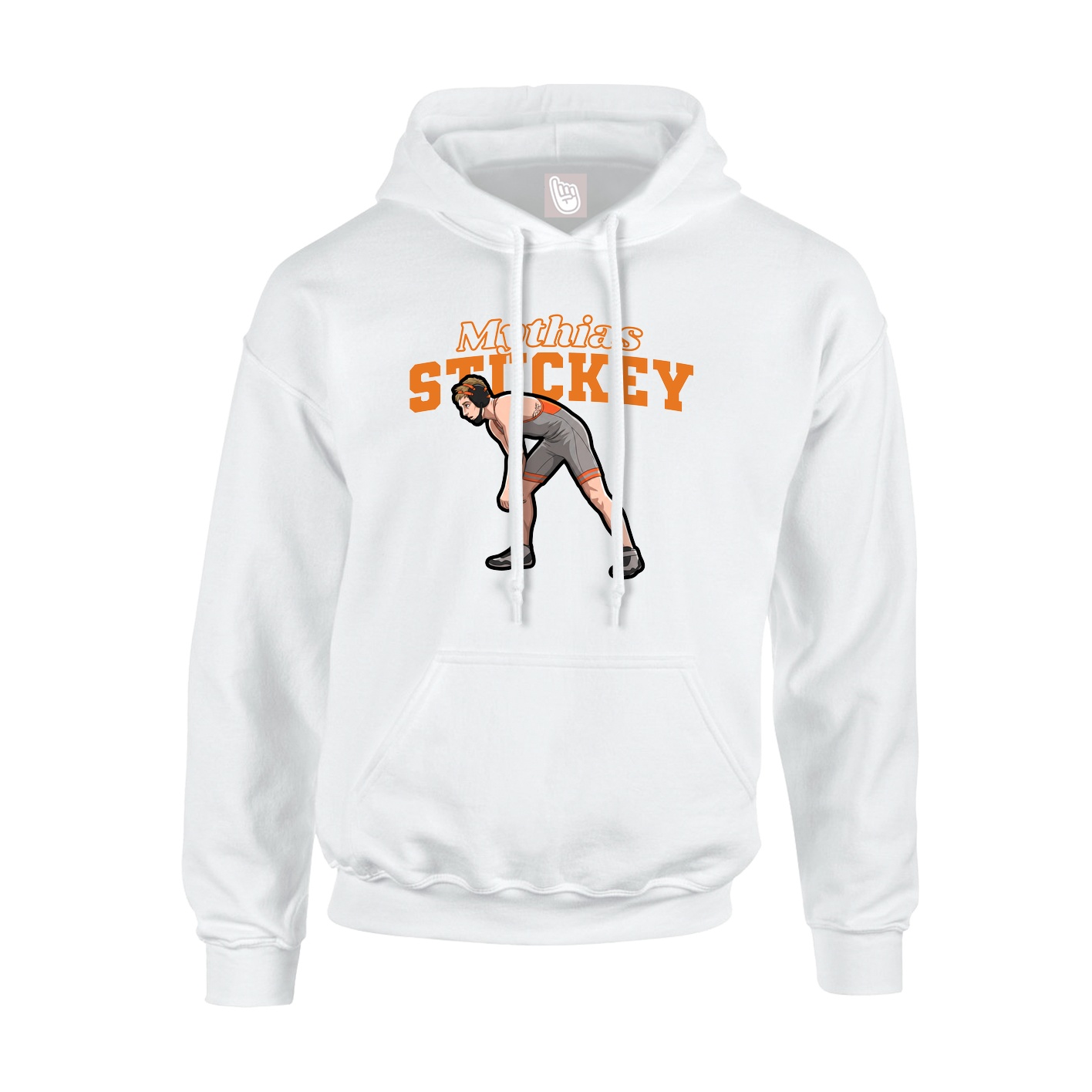 Hoodie — Name Arch in White