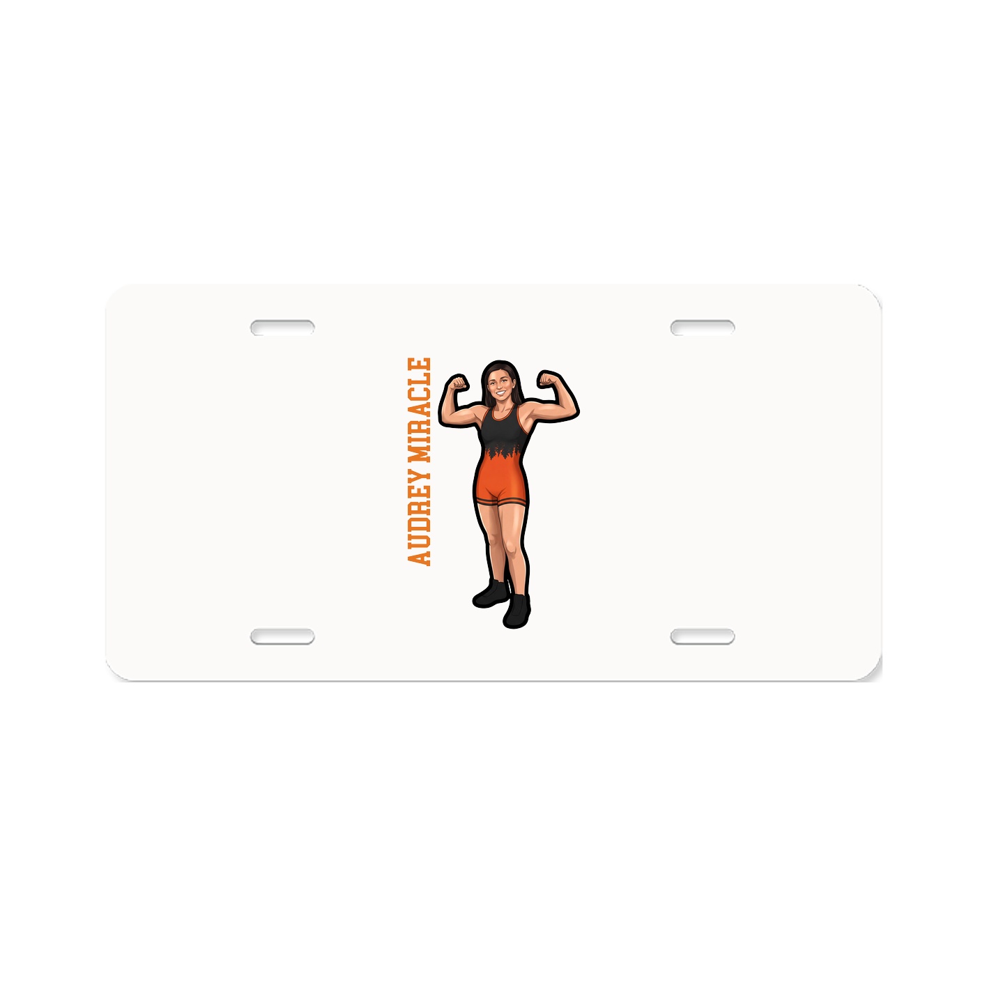 License Plate — Name Vertical in Classic