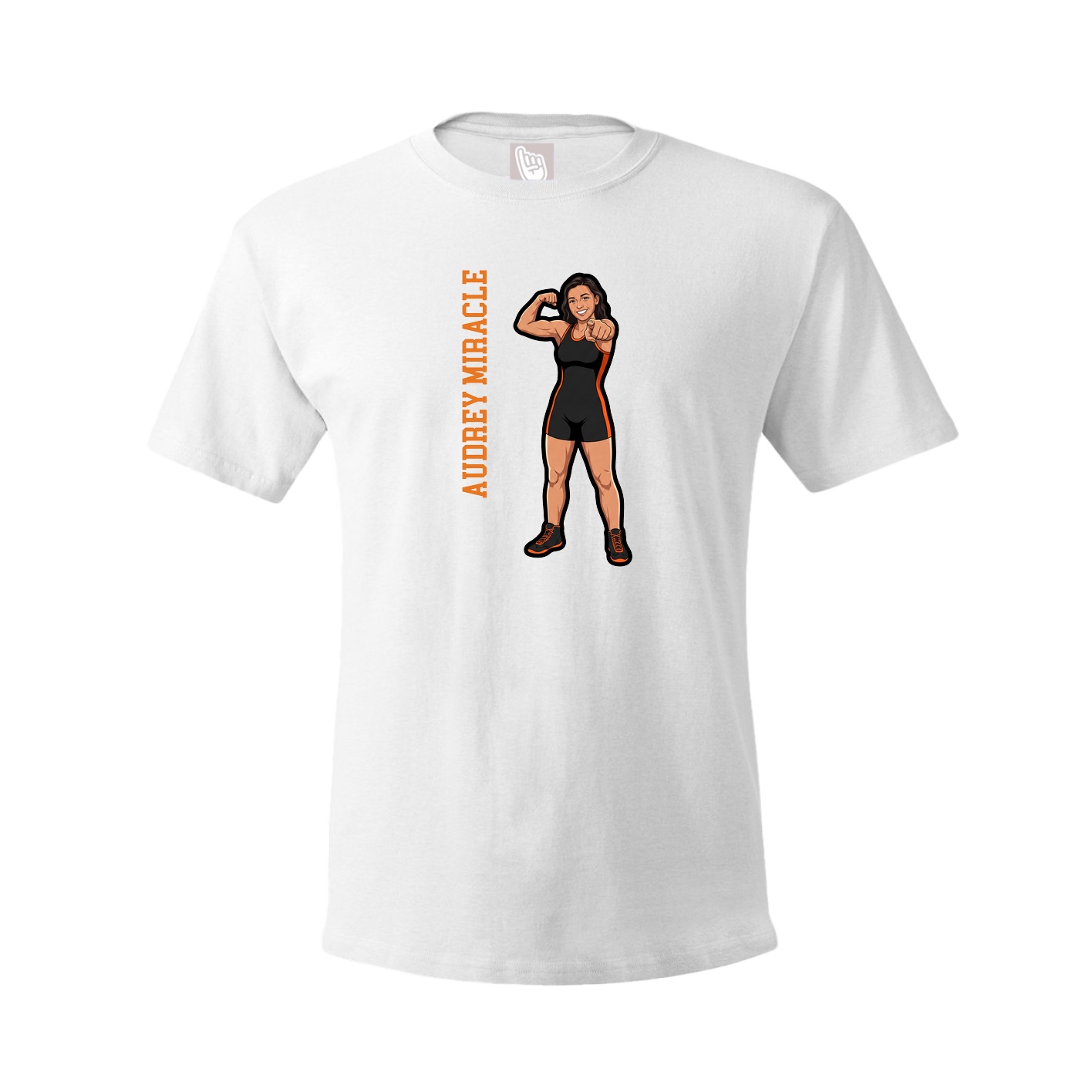 Tee — Name Vertical in White