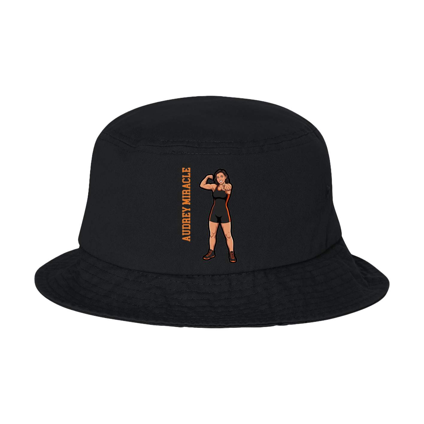 Bucket Cap — Name Vertical in Black
