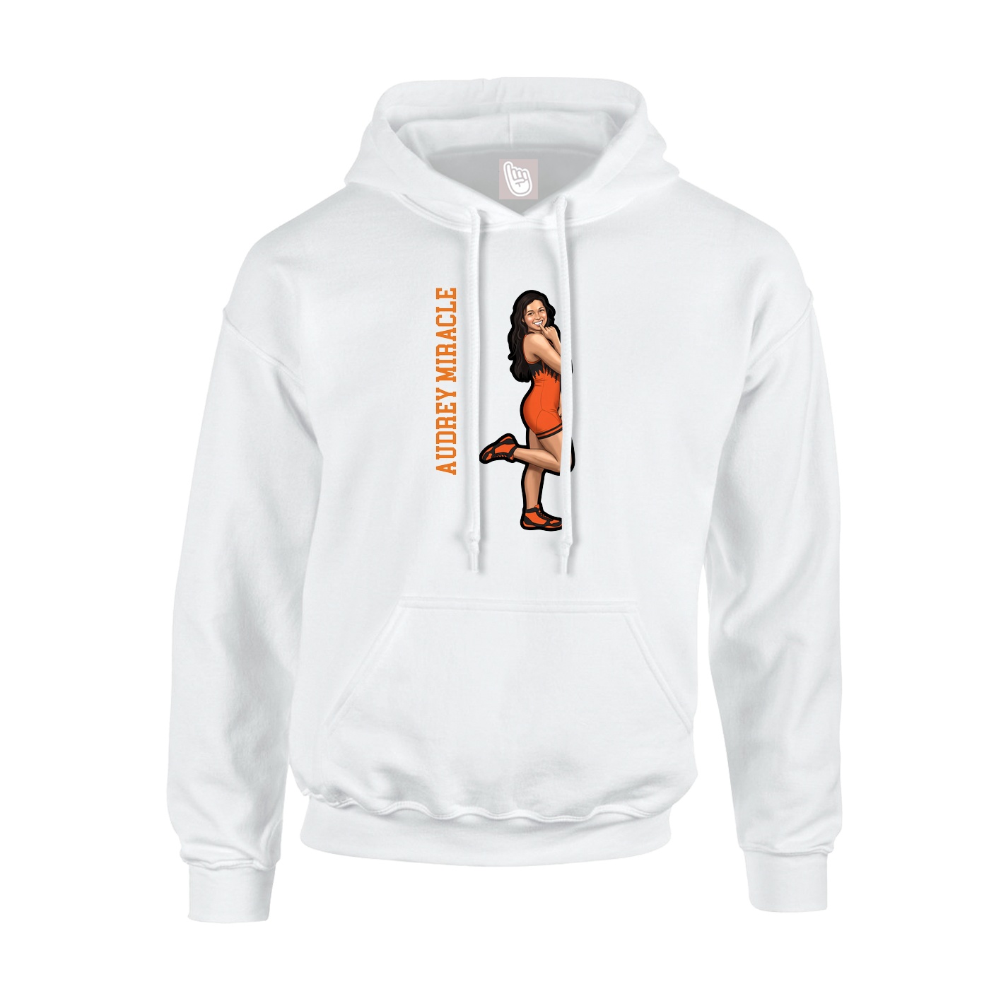 Youth Hoodie — Name Vertical in White
