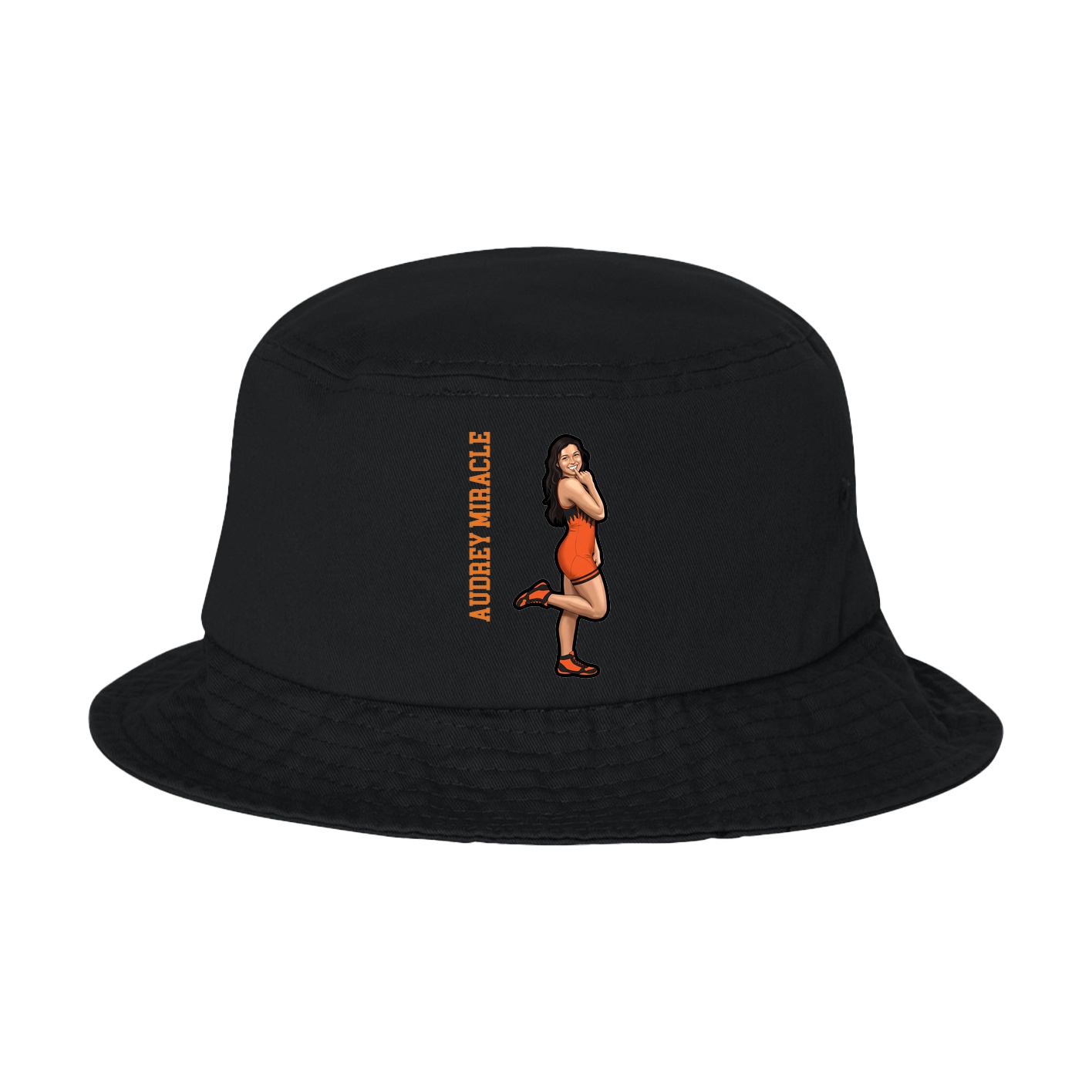 Bucket Cap — Name Vertical in Black