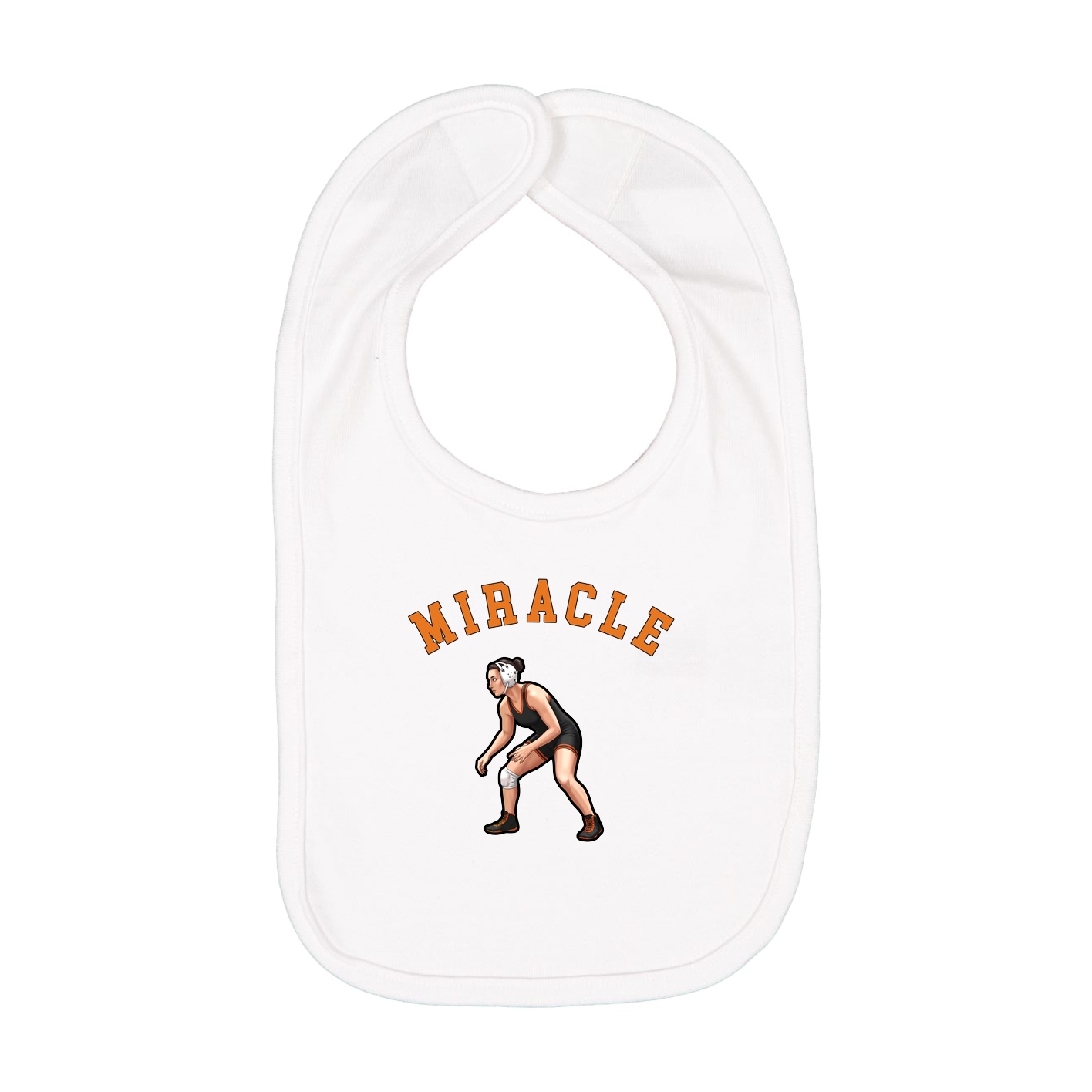 Infant Bib — Shirsey Arch in White