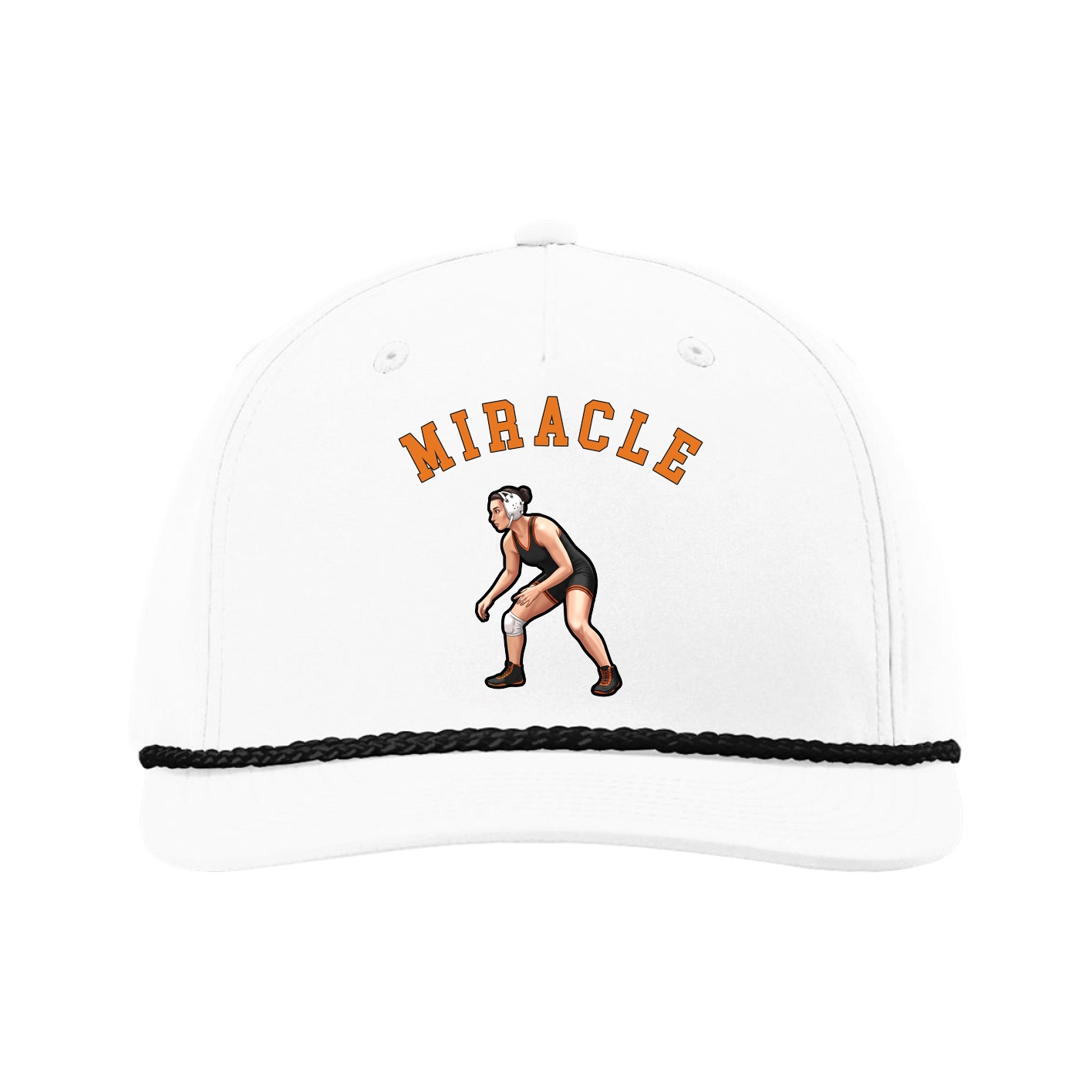 Five-Panel Classic Rope Cap — Shirsey Arch in White