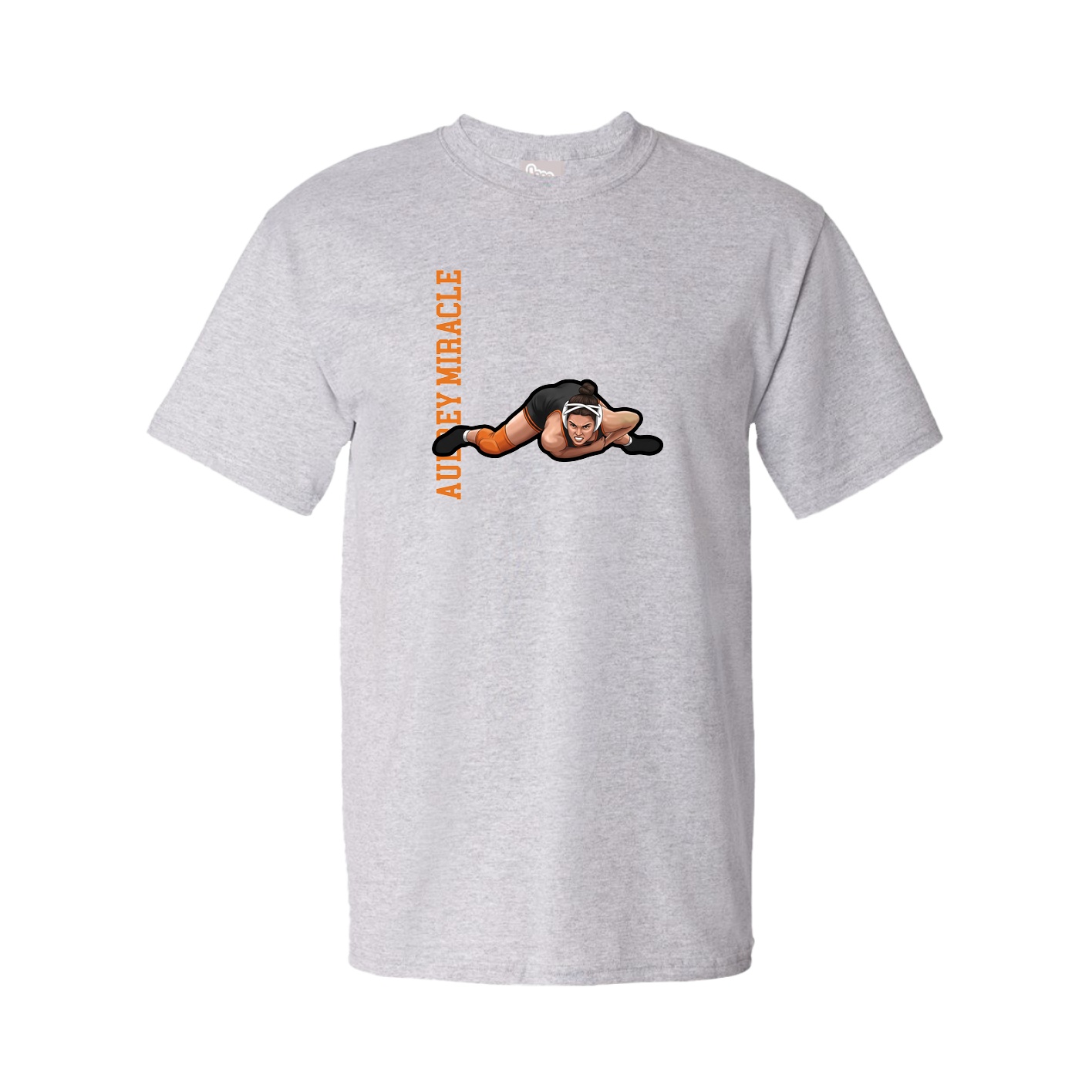 Youth Tee — Name Vertical in Grey