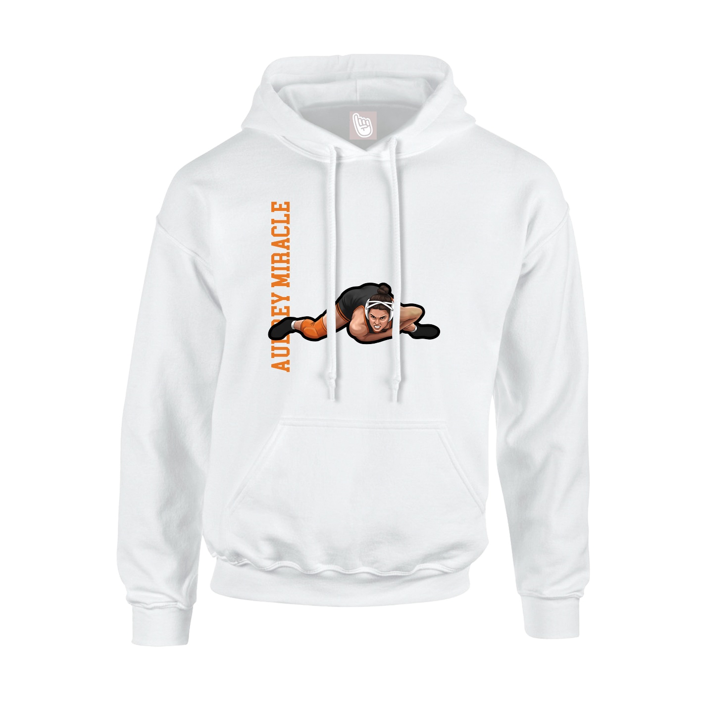 Hoodie — Name Vertical in White