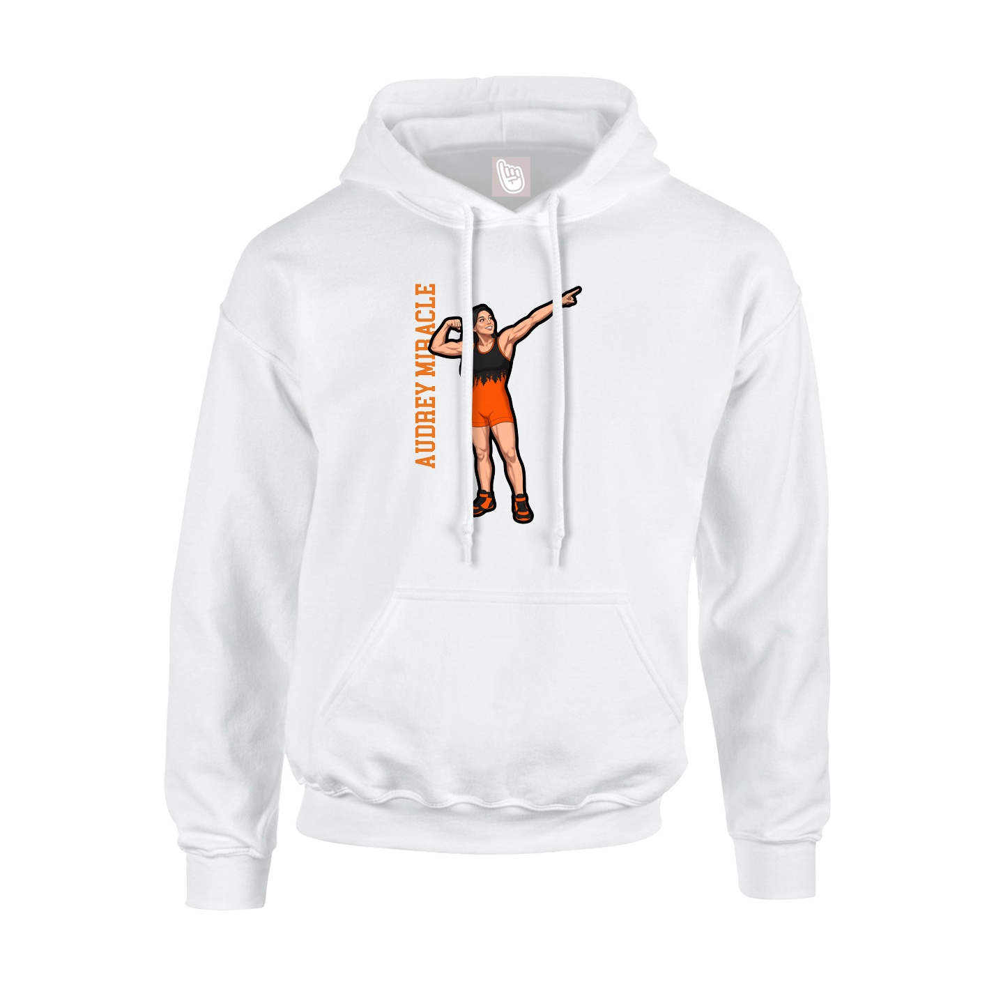 Youth Hoodie — Name Vertical in White