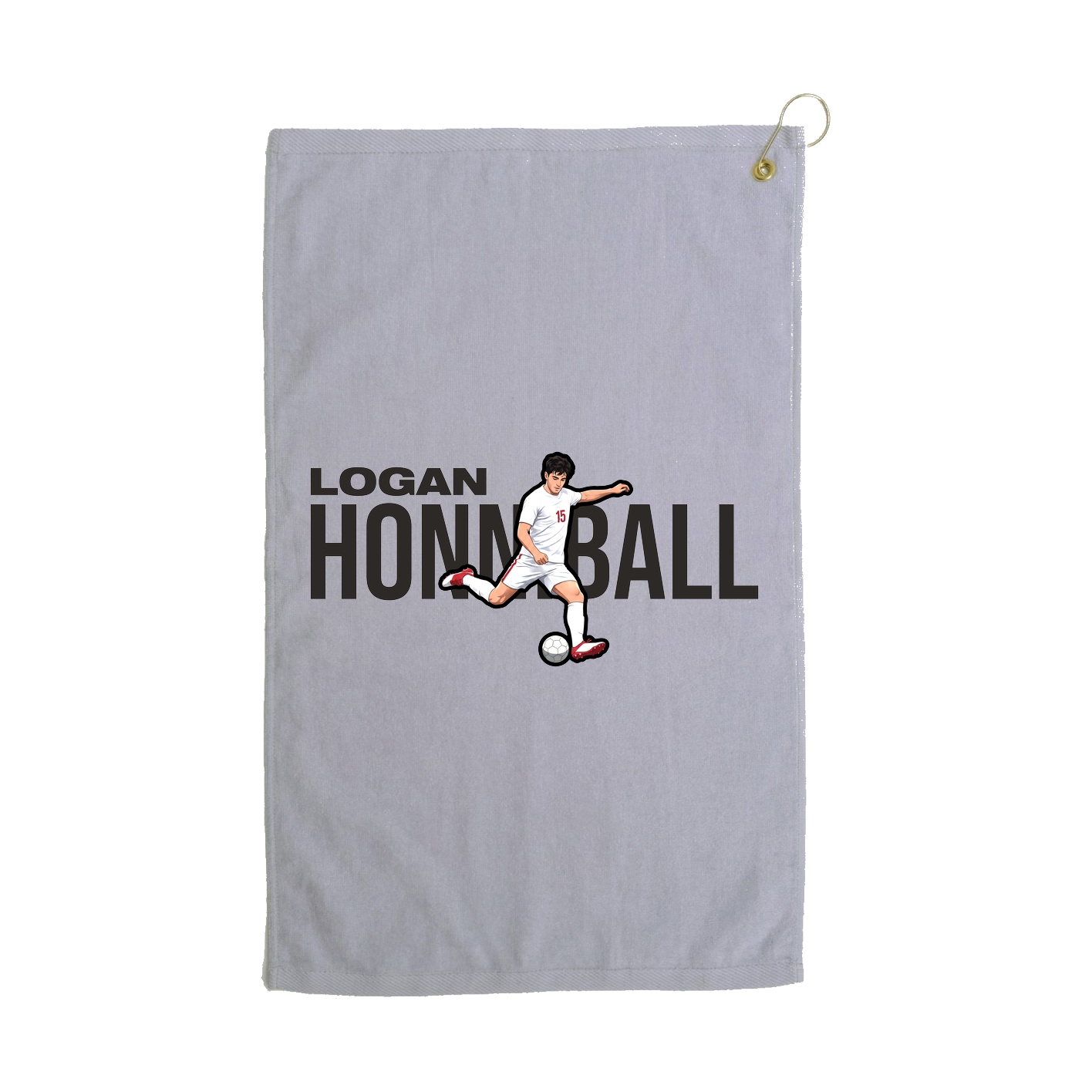 Golf Towel — Player Name in Grey
