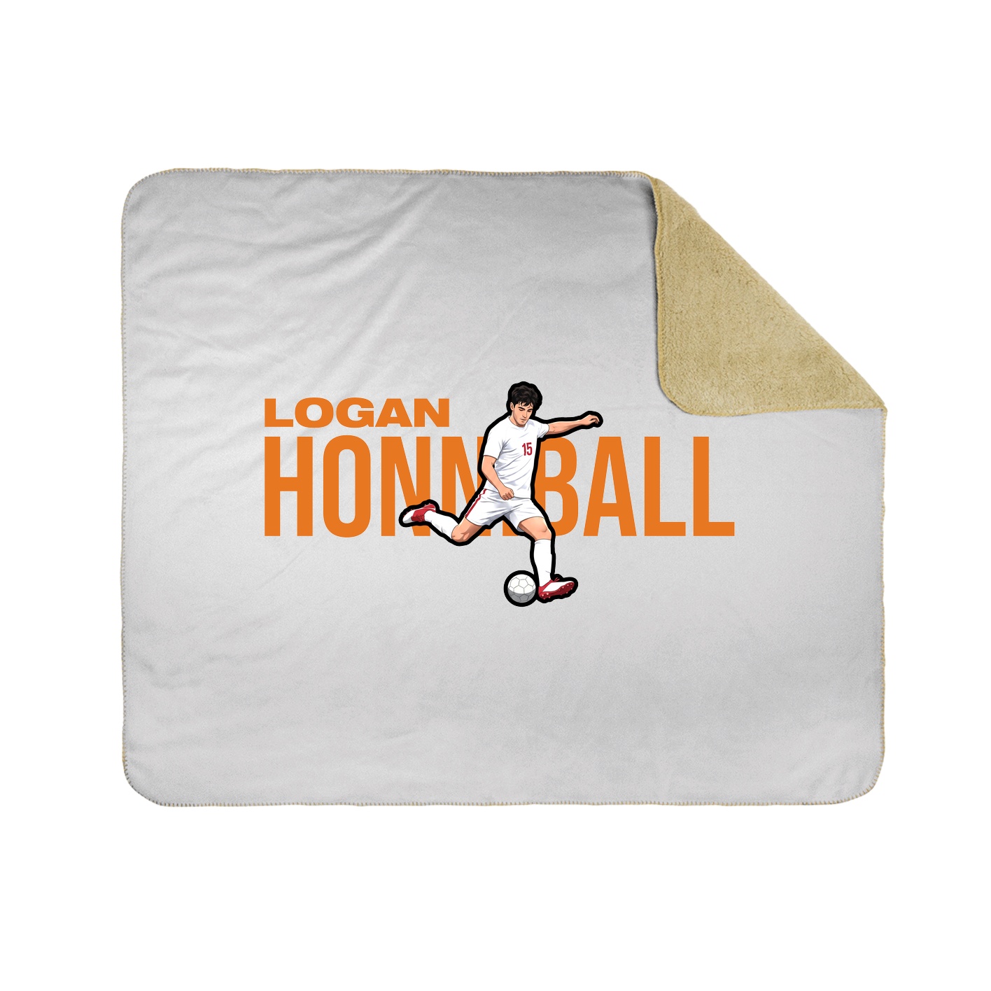 Throw Blanket — Player Name in White