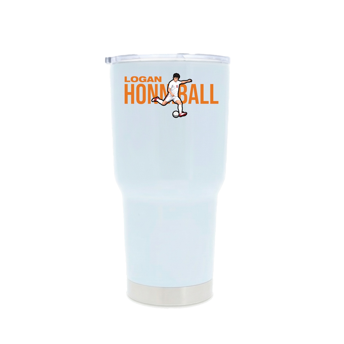 30oz Stainless Steel Tumbler — Player Name in White