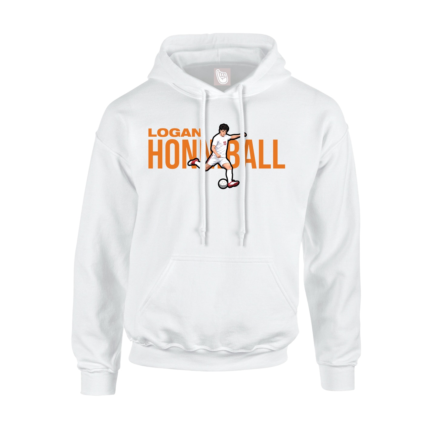 Youth Hoodie — Player Name in White