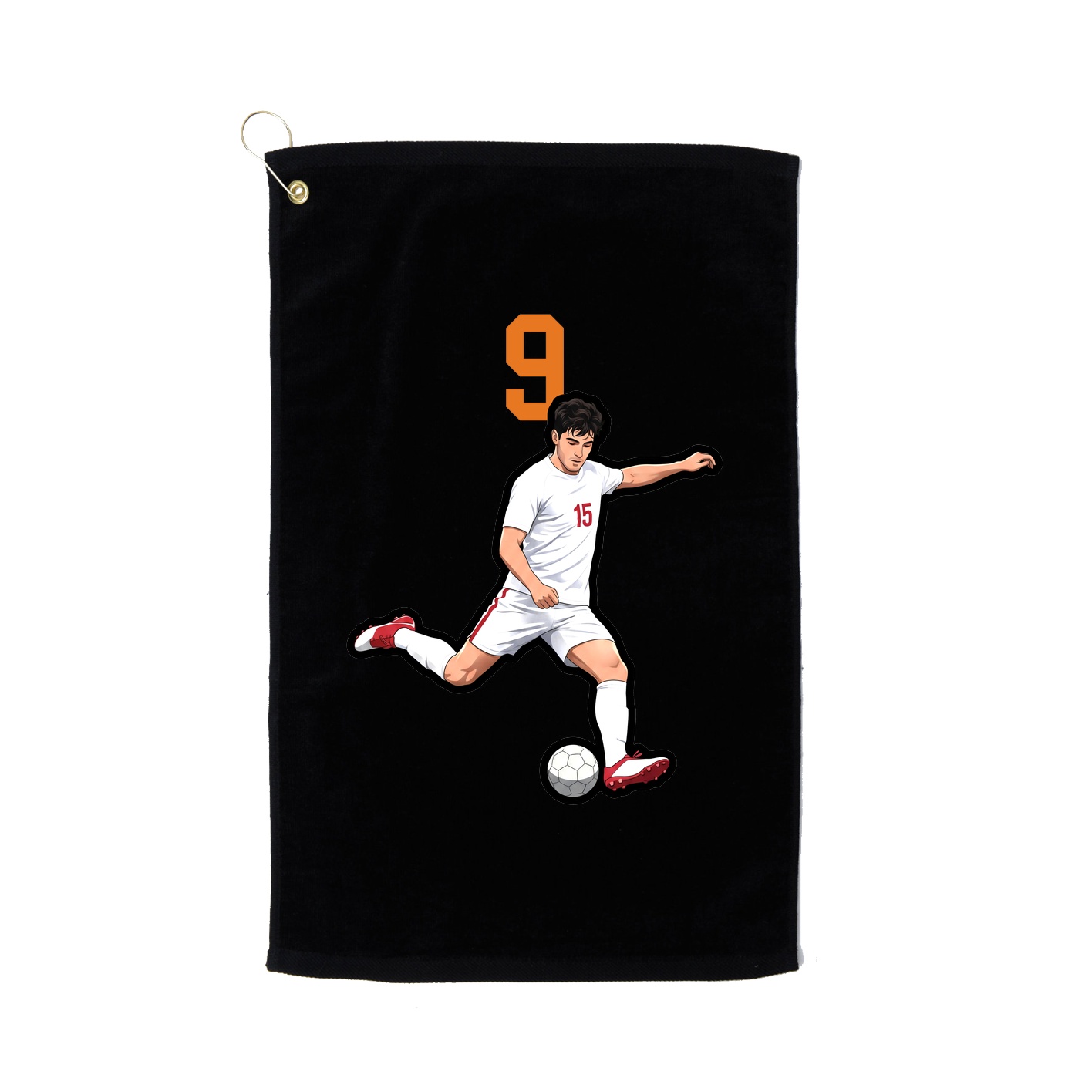 Golf Towel — Number Top in Black