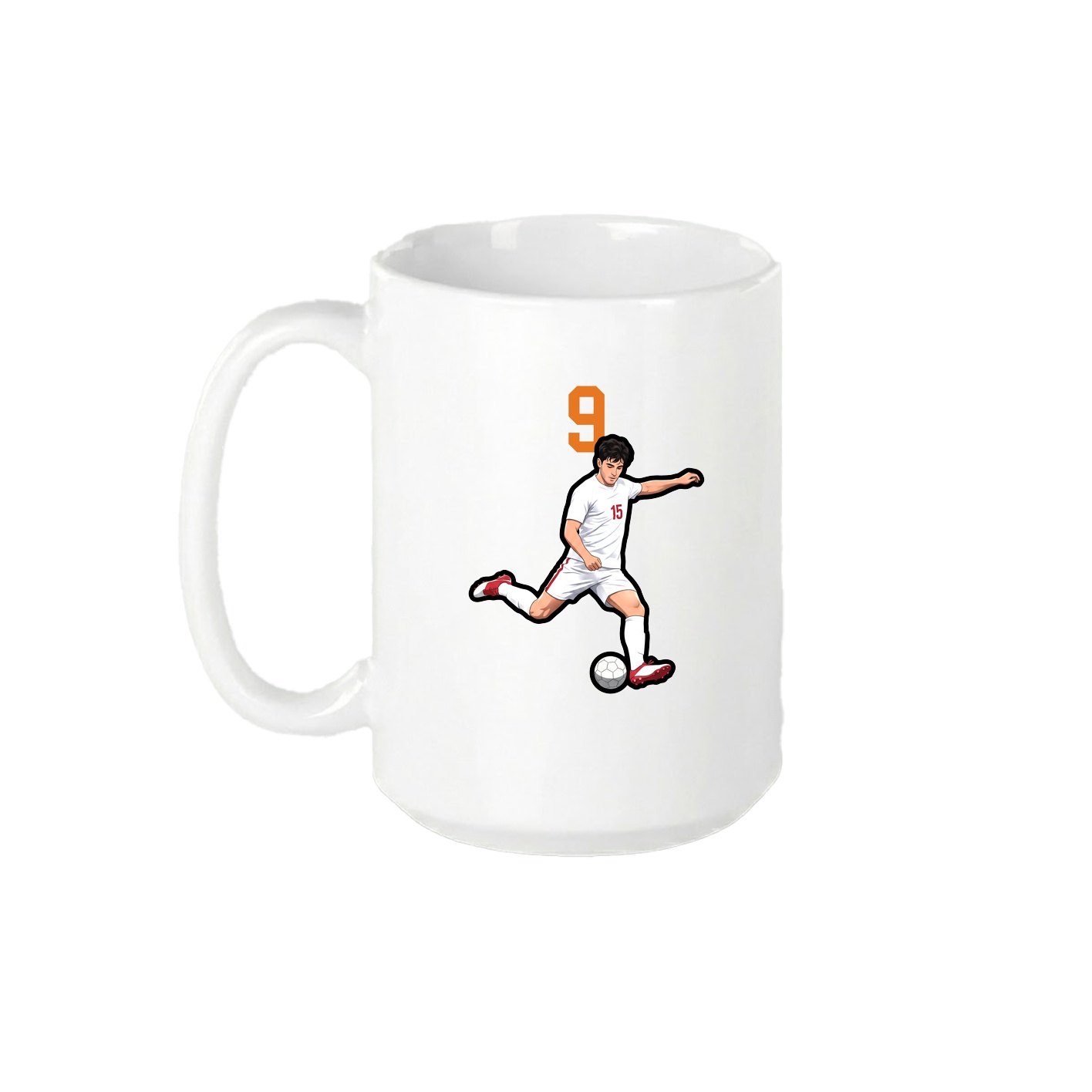 15oz Coffee Mug — Number Top in White