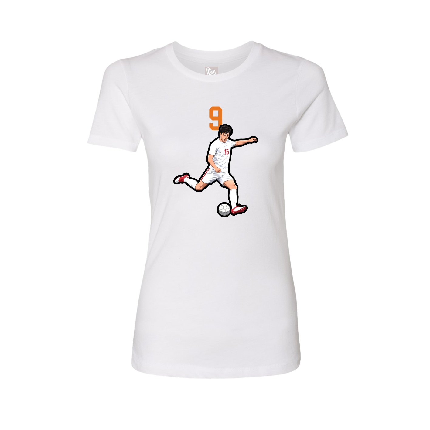 Fitted Women's Tee — Number Top in White