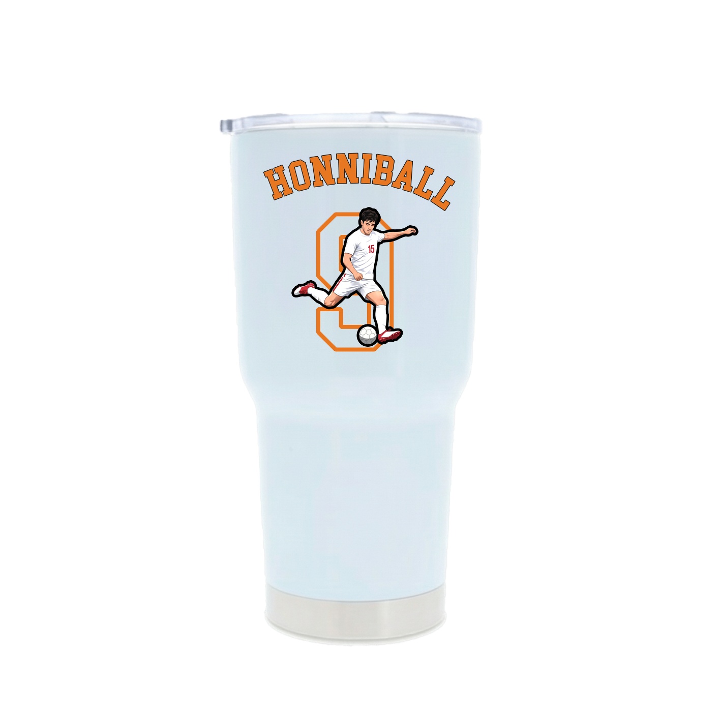 30oz Stainless Steel Tumbler — Shirsey Arch in White