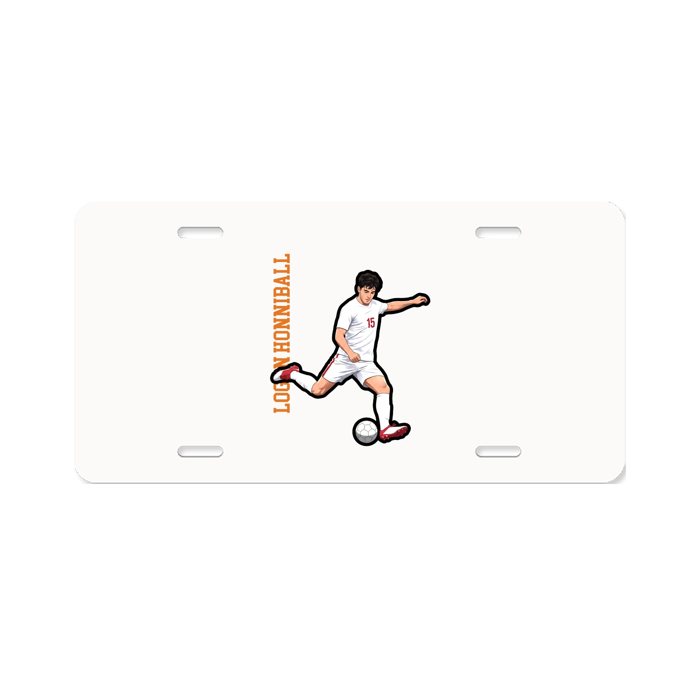 License Plate — Name Vertical in Classic