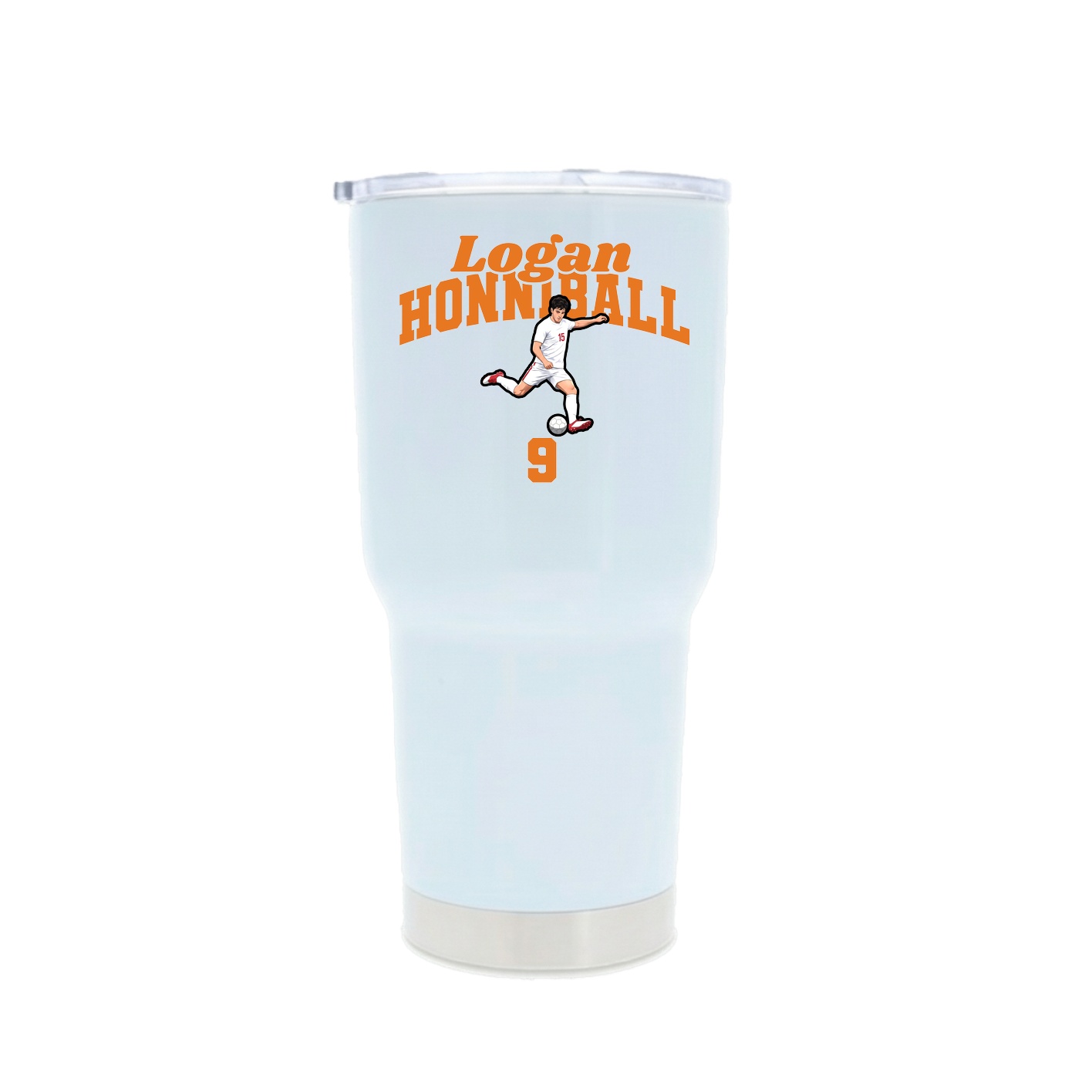 30oz Stainless Steel Tumbler — Signature Arch in White
