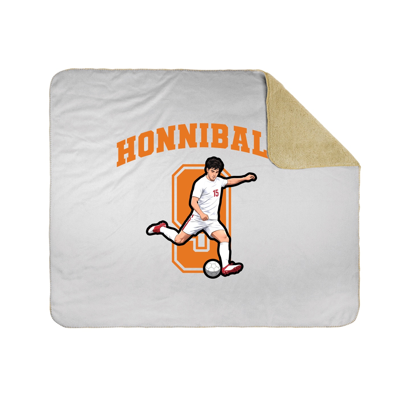 Throw Blanket — Number in White