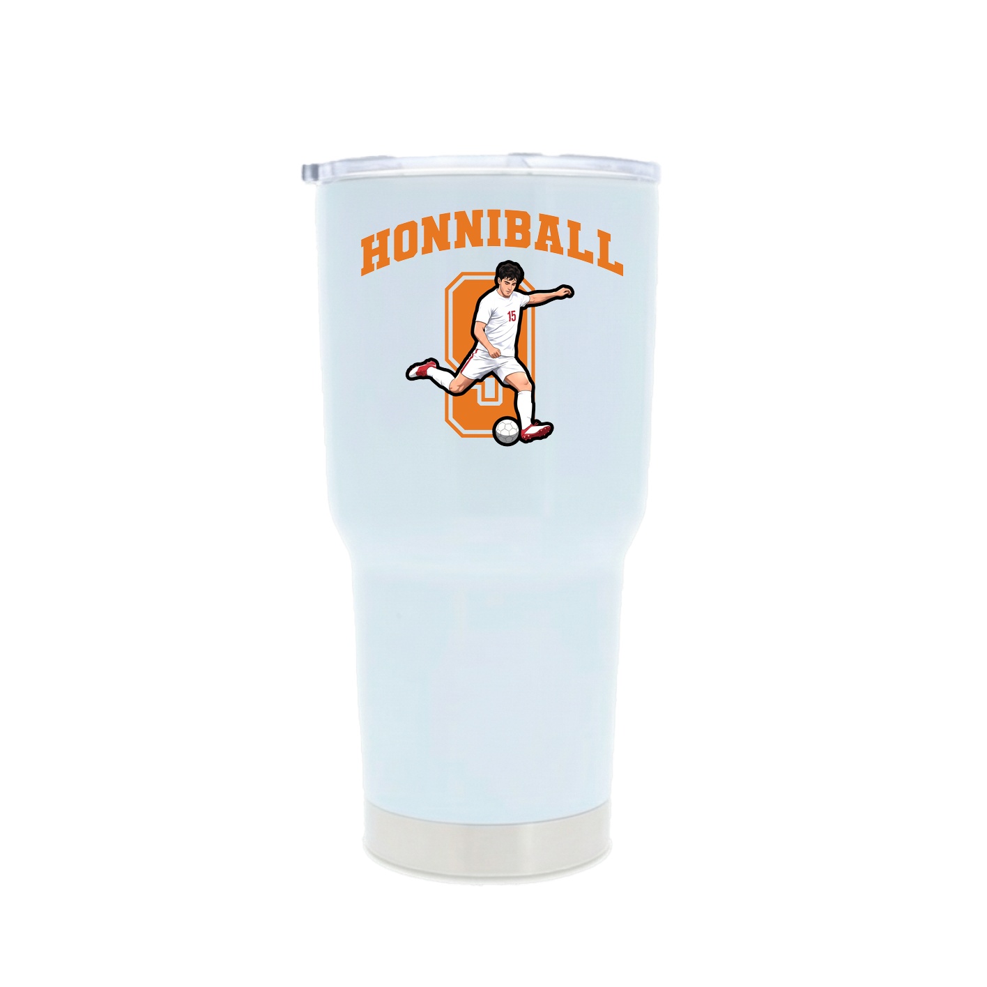 30oz Stainless Steel Tumbler — Number in White