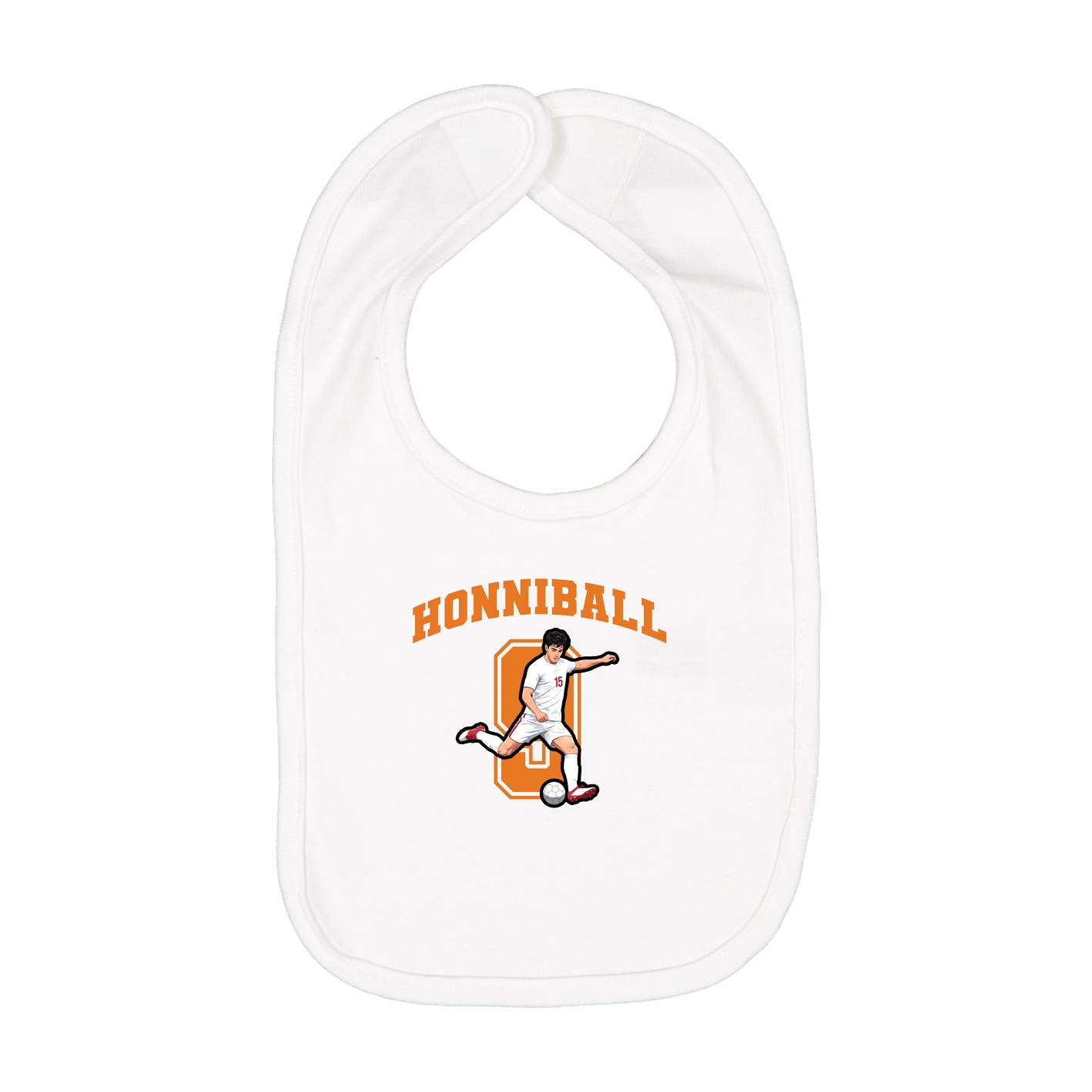 Infant Bib — Number in White