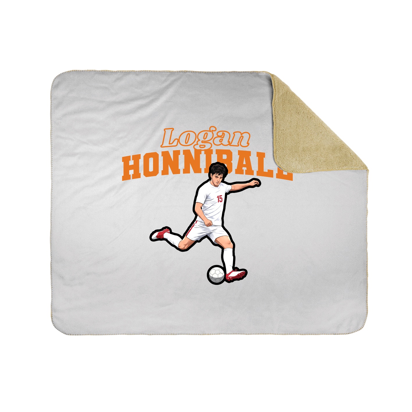 Throw Blanket — Name Arch in White
