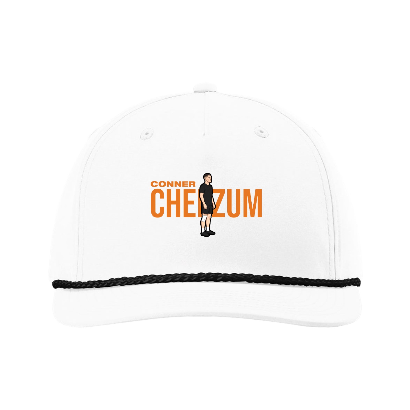 Five-Panel Classic Rope Cap — Player Name in White
