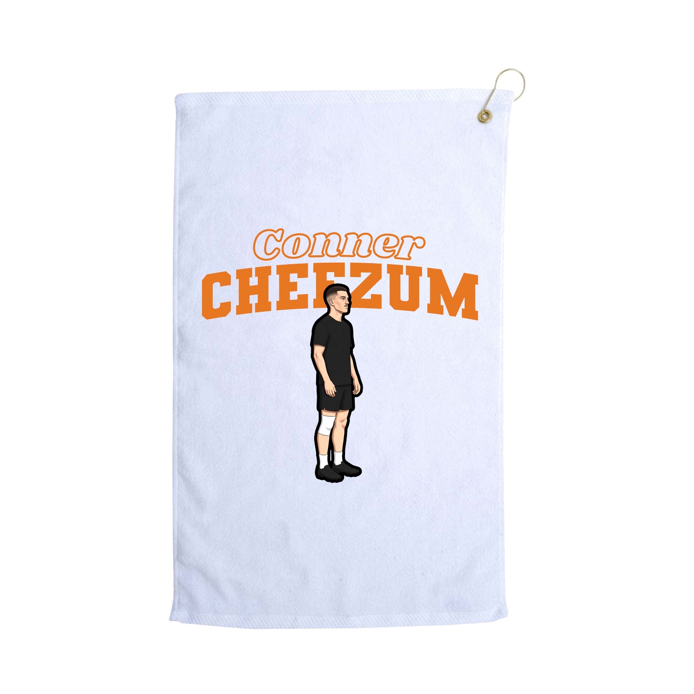 Golf Towel — Name Arch in White