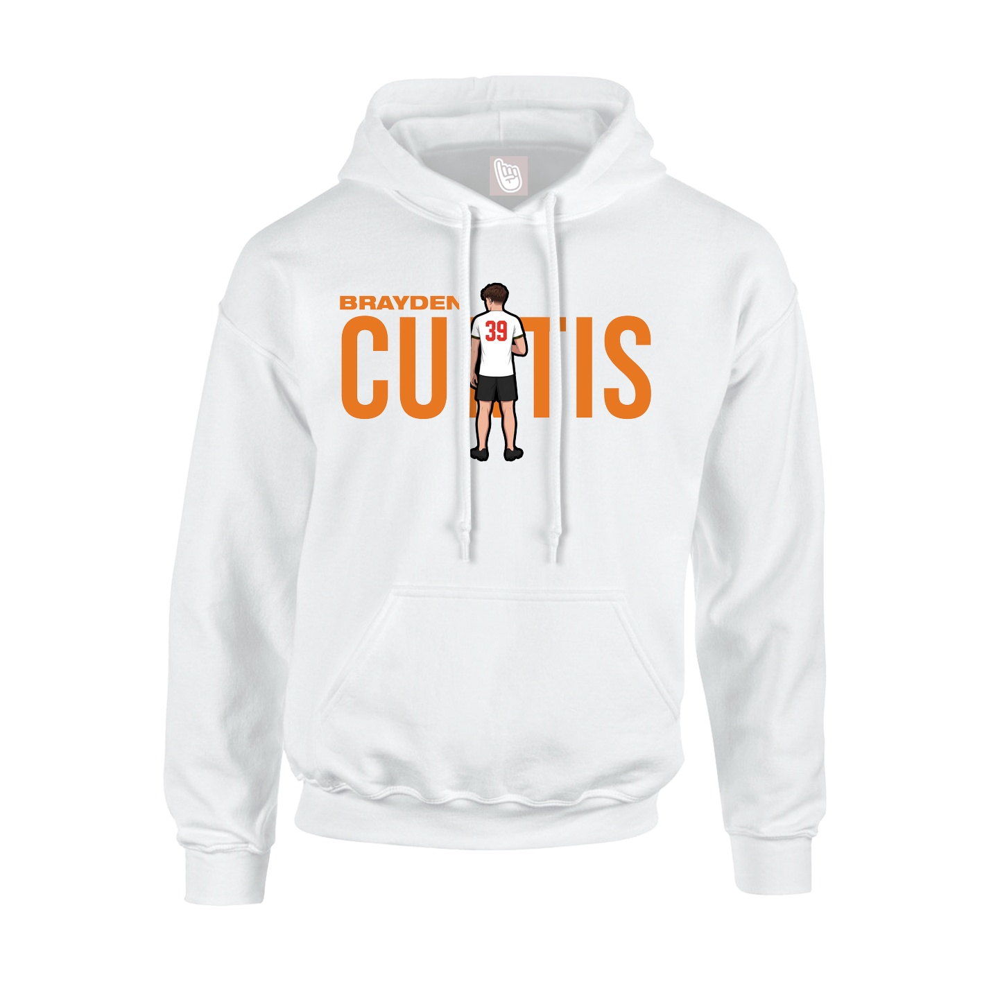 Youth Hoodie — Player Name in White
