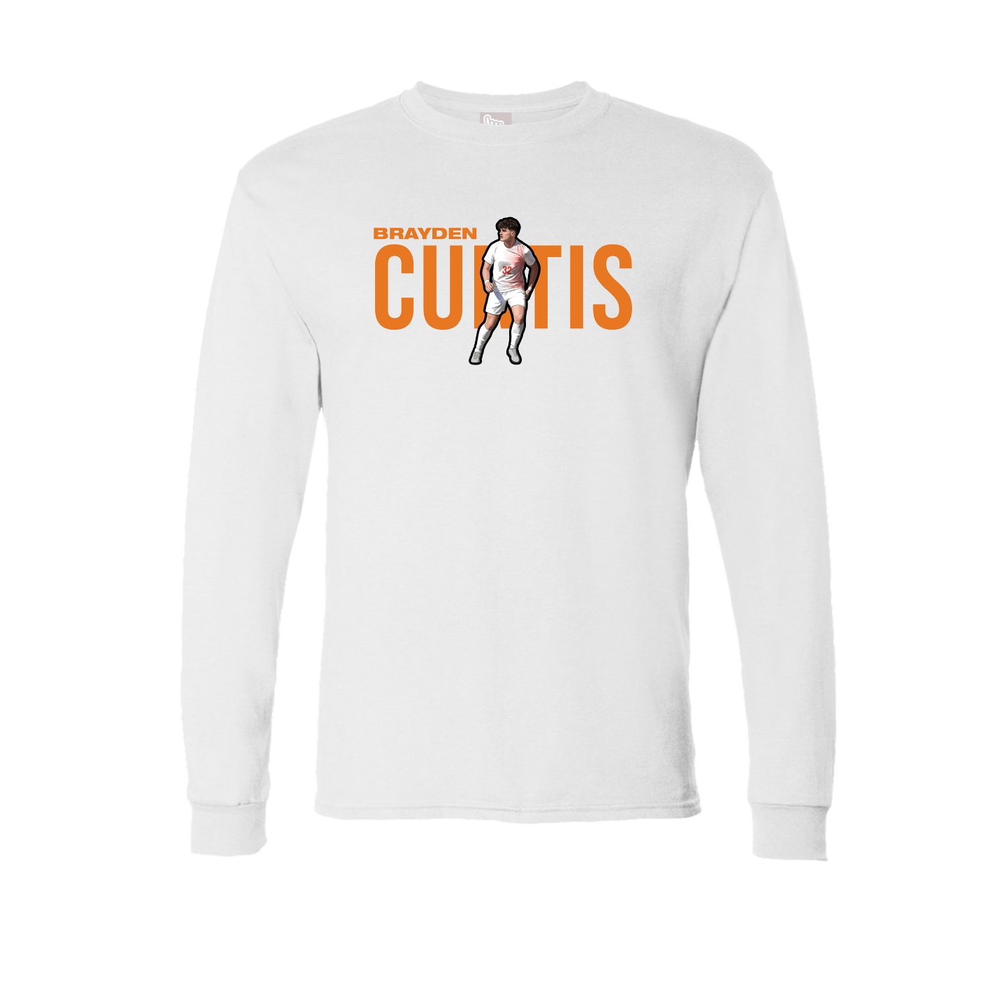 Long Sleeve Tee — Player Name in White