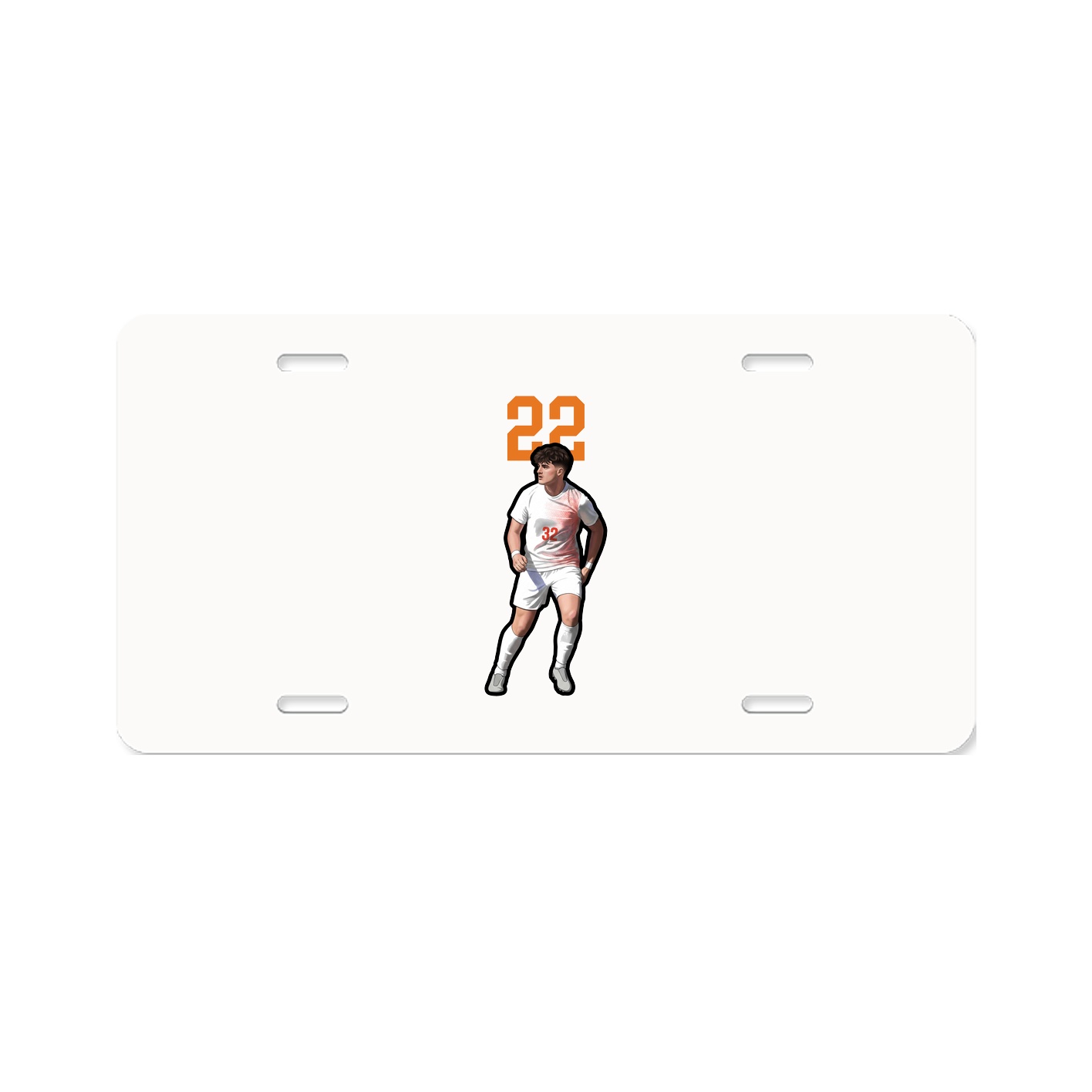 License Plate — Number Top in Classic