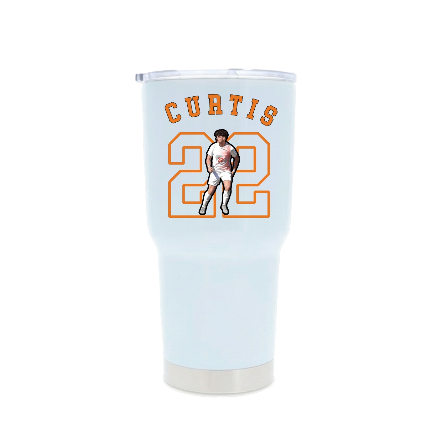 30oz Stainless Steel Tumbler — Shirsey Arch in White
