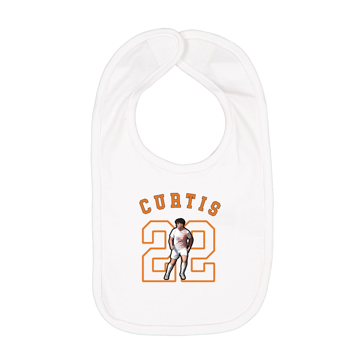 Infant Bib — Shirsey Arch in White