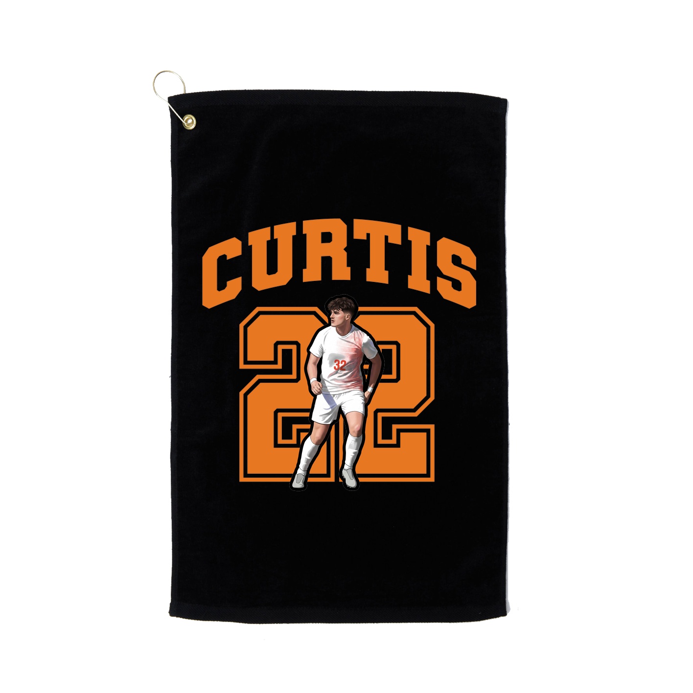 Golf Towel — Number in Black