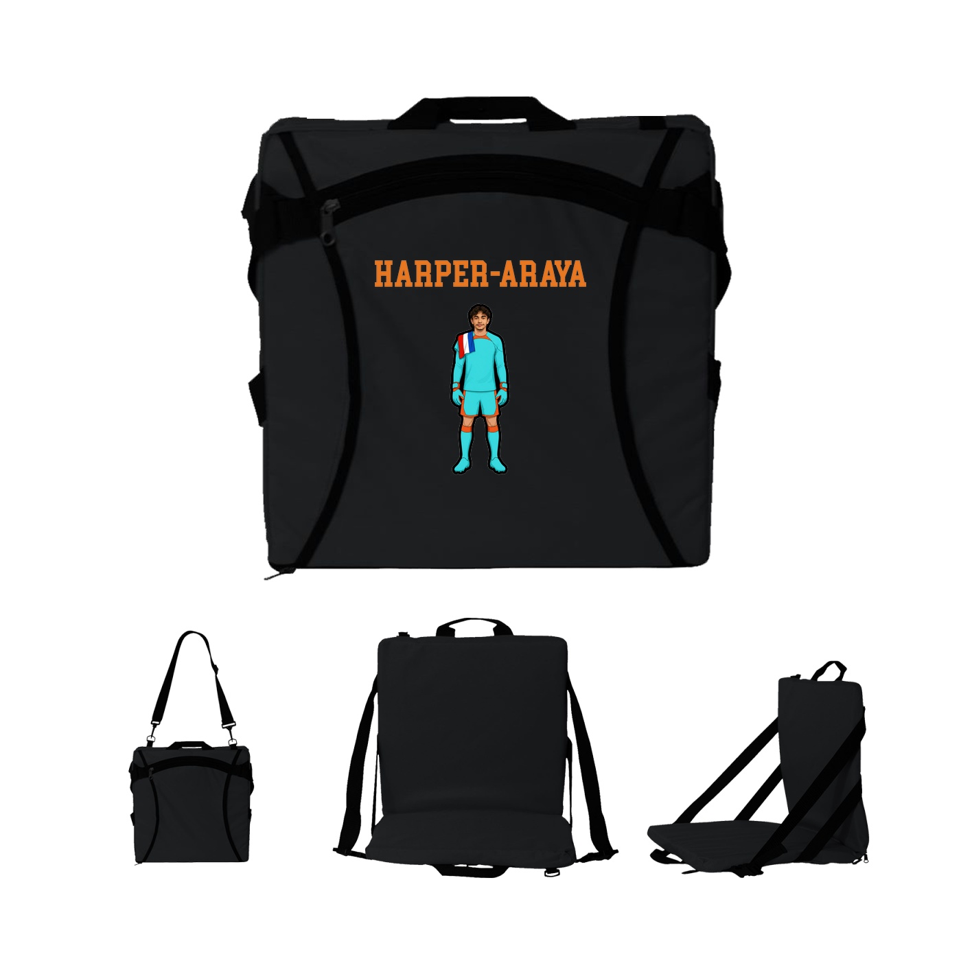 Folding Stadium Seat — Shirsey in Black