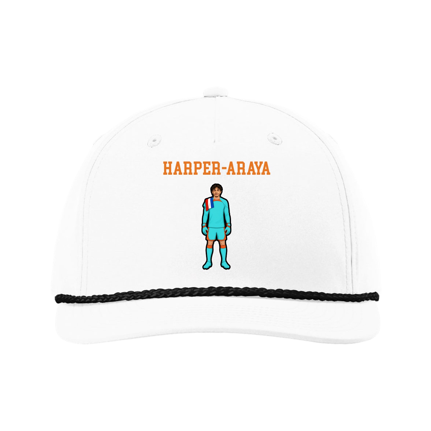 Five-Panel Classic Rope Cap — Shirsey in White