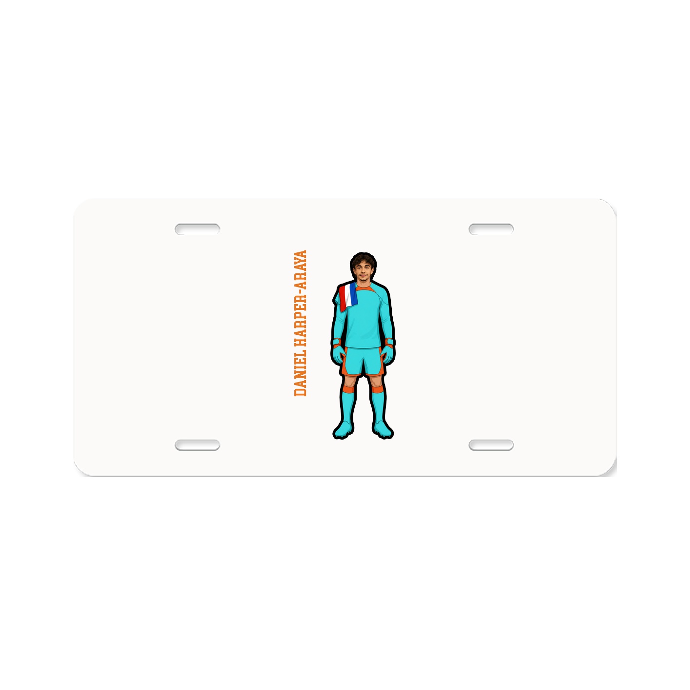 License Plate — Name Vertical in Classic