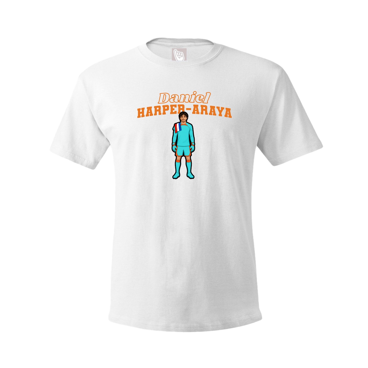 Youth Tee — Name Arch in White