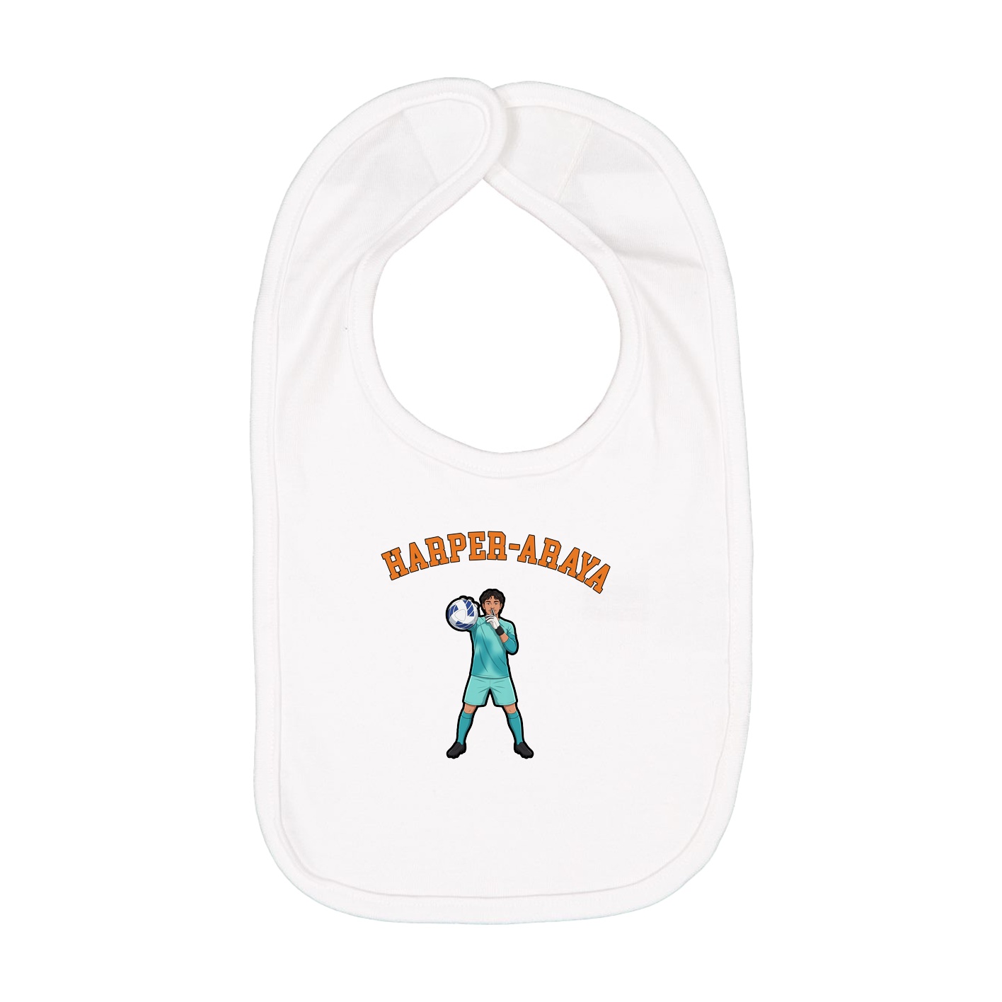 Infant Bib — Shirsey Arch in White