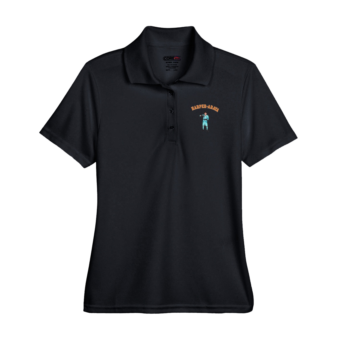 Performance Polo — Shirsey Arch in Black