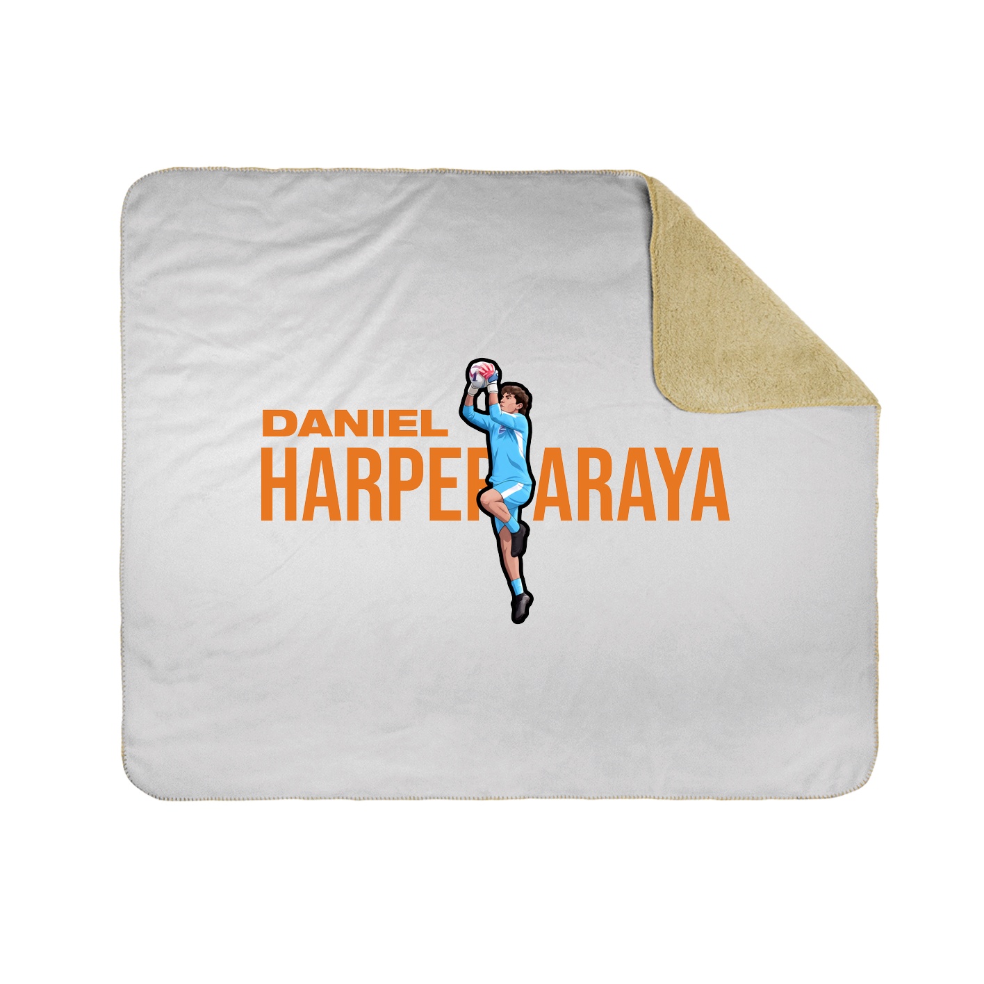 Throw Blanket — Player Name in White
