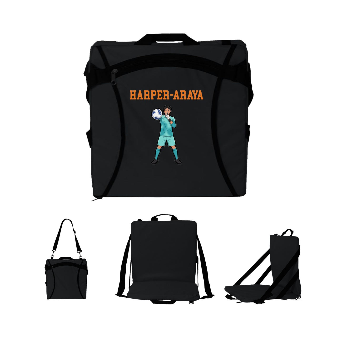 Folding Stadium Seat — Shirsey in Black