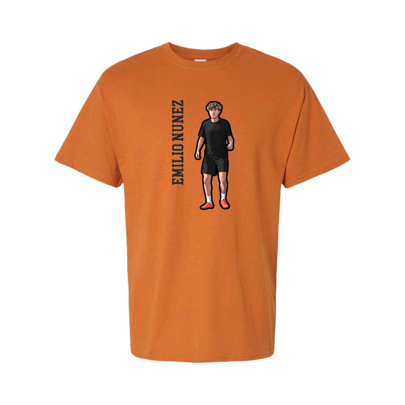 Tee — Name Vertical in Orange