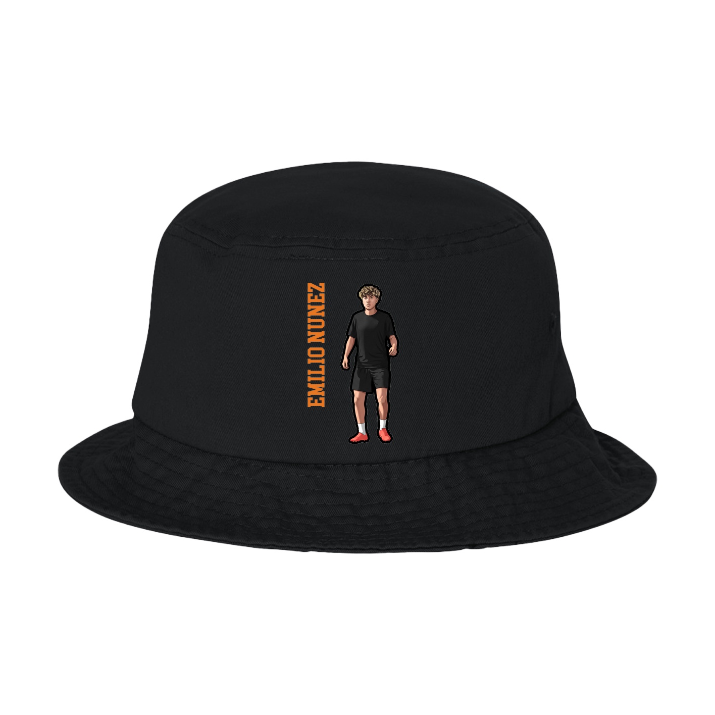 Bucket Cap — Name Vertical in Black
