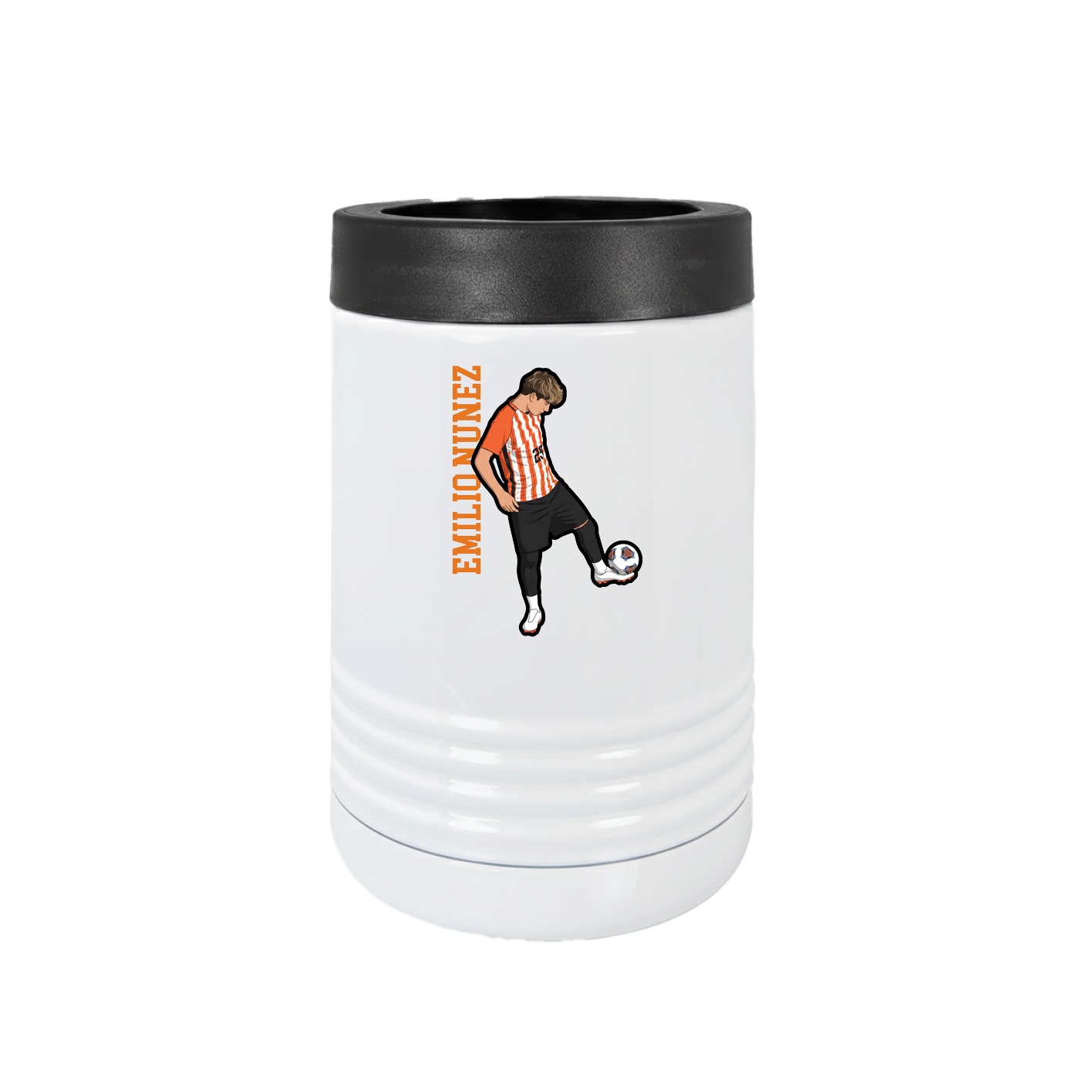 Beverage Holder — Name Vertical in White
